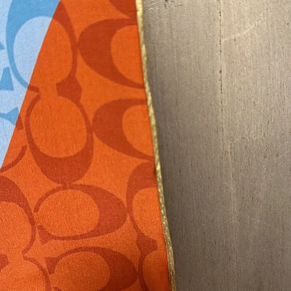 Unique COACH Multi color silk scarf. - Picture 6 of 8